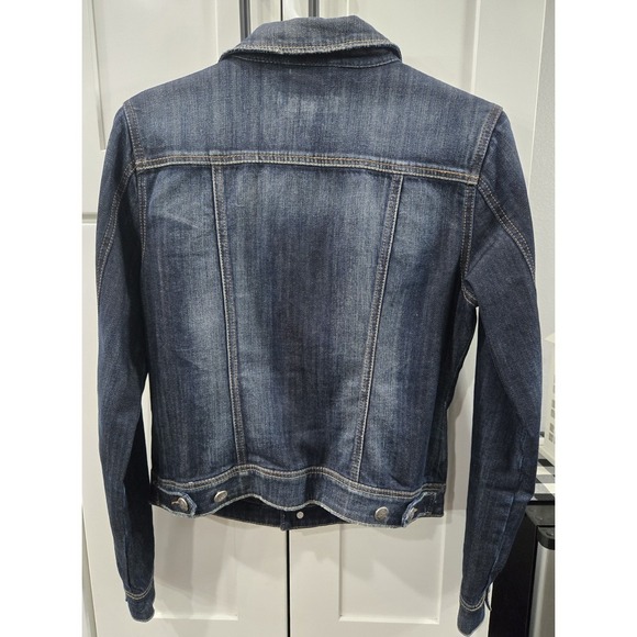 Silver Jeans Co Vintage Americana Distressed Patty Denim Jean Jacket Women Small - Picture 2 of 9